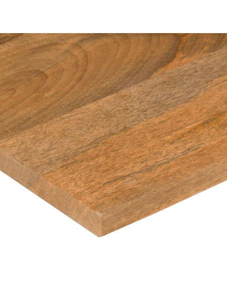 Piano Scrivania con Curva 140x60x2,5cm Massello Grezzo di Mango