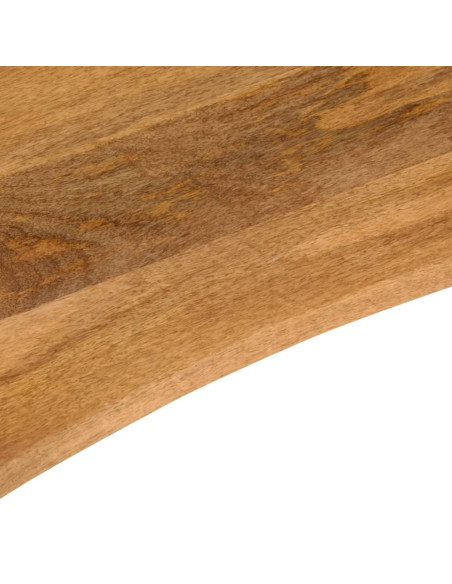 Piano Scrivania con Curva 140x60x2,5cm Massello Grezzo di Mango