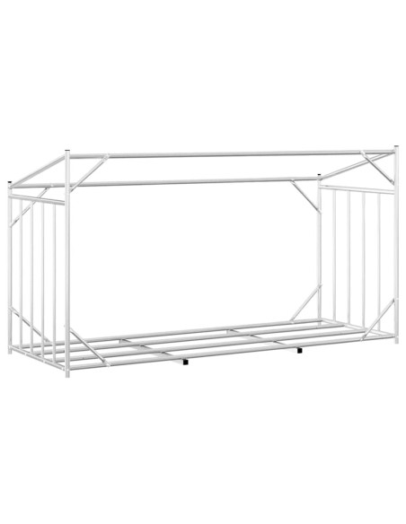 Rastrelliera Legna con Copertura Antipioggia Acciaio Zincato