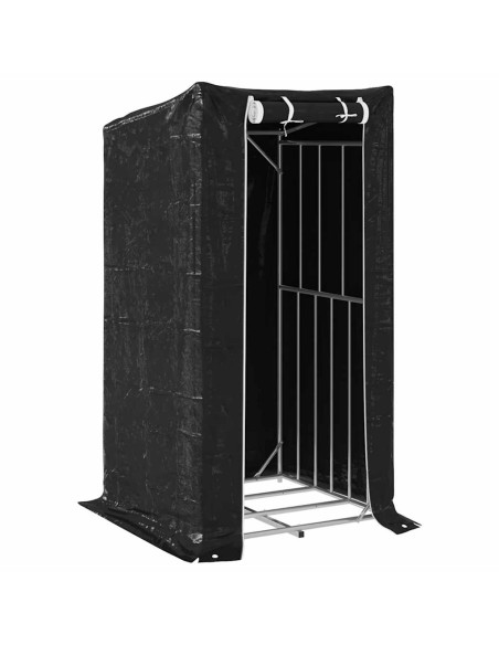 Rastrelliera per Legna con Copertura Antipioggia 100x100x200 cm