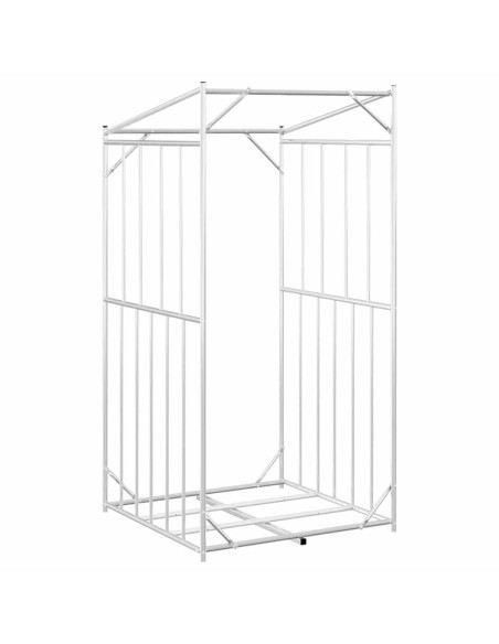 Rastrelliera per Legna con Copertura Antipioggia 100x100x200 cm