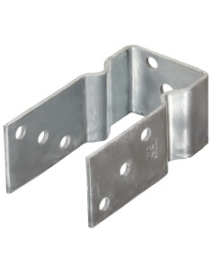 Picchetti per Recinzione 12 pz Argento 8x6x15cm Acciaio Zincato