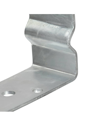 Picchetti per Recinzione 12 pz Argento 8x6x15cm Acciaio Zincato