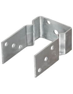 Picchetti per Recinzione 12 pz Argento 9x6x15cm Acciaio Zincato