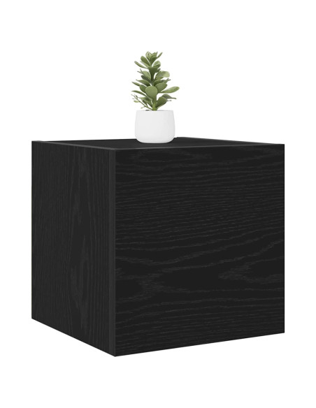 Mobile TV 2 pcs Rovere Nero 30,5 x 30 x 30 cm Legno multistrato