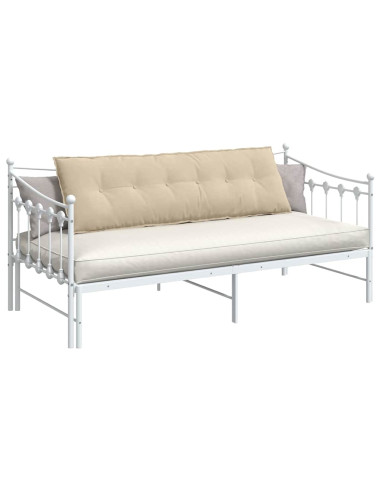 Cuscino per Schiena Crema 160 x 50 cm Tessuto in Microfibra