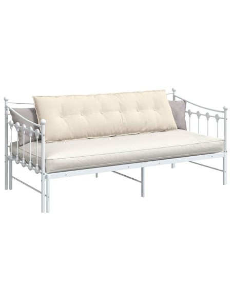 Cuscino per Schiena Crema 160 x 50 cm Tessuto in Cords