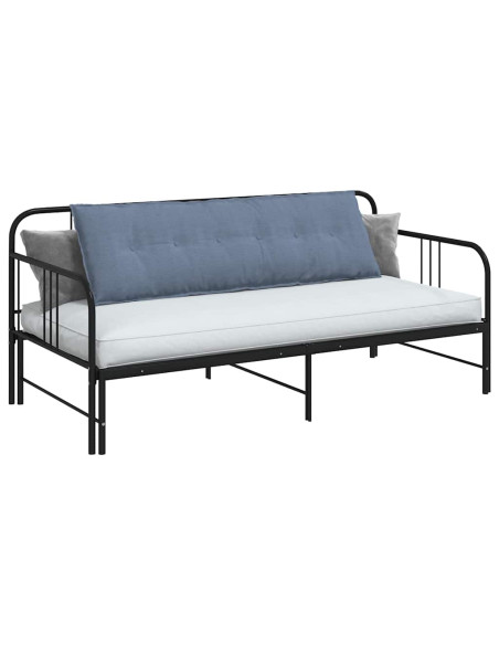 Cuscino per Schiena Blu 160 x 50 cm Tessuto in Cords