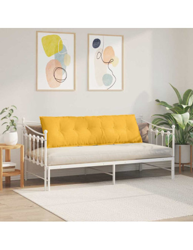 Cuscino per Schiena Giallo Chiaro 160 x 50 cm Tessuto in Cords