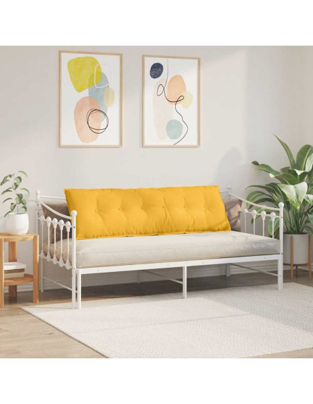 Cuscino per Schiena Giallo Chiaro 160 x 50 cm Tessuto in Cords