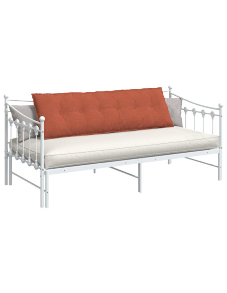 Cuscino per Schiena Rosso Arancio 160 x 50 cm Tessuto in Cords