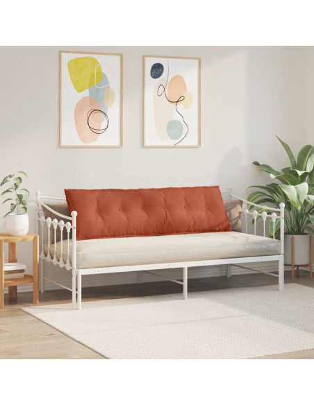 Cuscino per Schiena Rosso Arancio 160 x 50 cm Tessuto in Cords