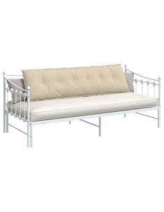 Cuscino per Schiena Crema 180 x 19 x 50 cm Tessuto 2