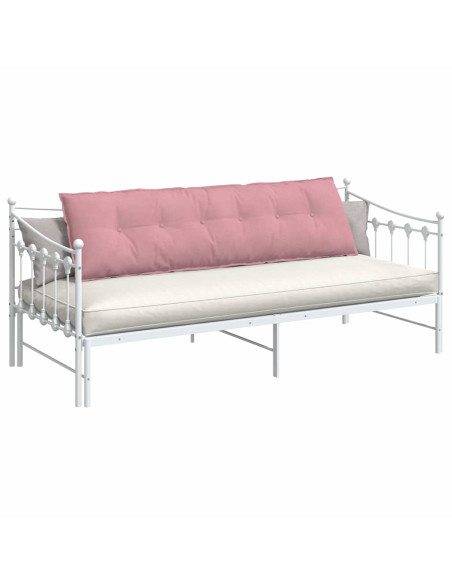 Cuscino per Schiena Rosa 180 x 50 cm Tessuto in Cords