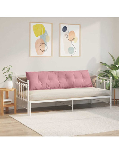 Cuscino per Schiena Rosa 180 x 50 cm Tessuto in Cords
