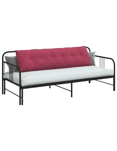 Cuscino per Schiena Rosso Vino 180 x 50 cm Tessuto in Cords