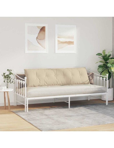 Cuscino per Schiena Crema 180 x 50 cm Tessuto in Microfibra