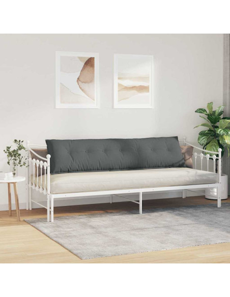 Cuscino per Schiena Grigio scuro 200 x 19 x 50 cm Tessuto