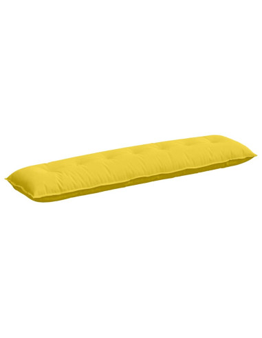 Cuscino per Schiena Giallo Chiaro 200 x 19 x 50 cm Tessuto