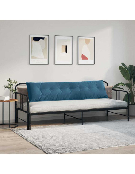 Cuscino per Schiena Blu 200 x 50 cm Tessuto in Cords