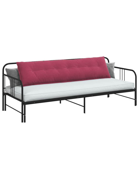 Cuscino per Schiena Rosso Vino 200 x 50 cm Tessuto in Cords