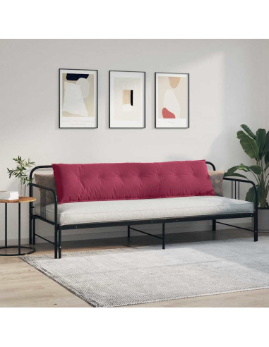 Cuscino per Schiena Rosso Vino 200 x 50 cm Tessuto in Cords