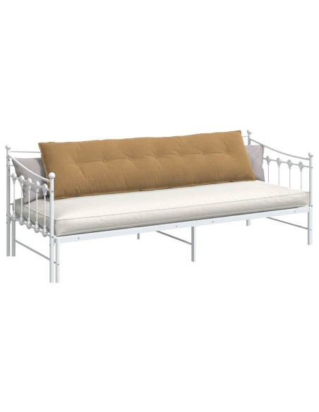 Cuscino per Schiena Marrone 200 x 50 cm Tessuto in Cords