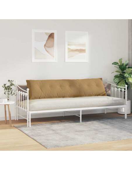 Cuscino per Schiena Marrone 200 x 50 cm Tessuto in Cords