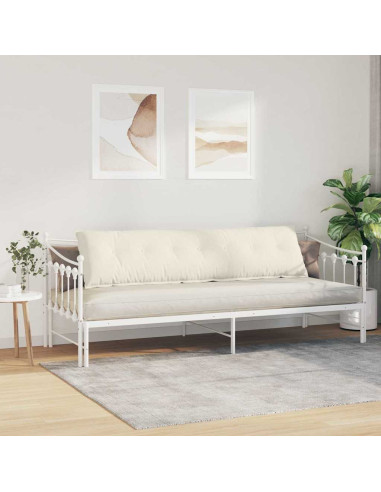 Cuscino per Schiena Crema 200 x 50 cm Tessuto in Cords