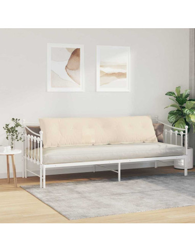 Cuscino per Schiena Beige 200 x 50 cm Tessuto in Microfibra