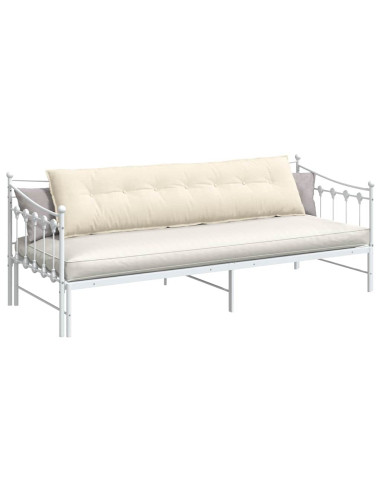 Cuscino per Schiena Crema 200 x 50 cm Tessuto in Cords