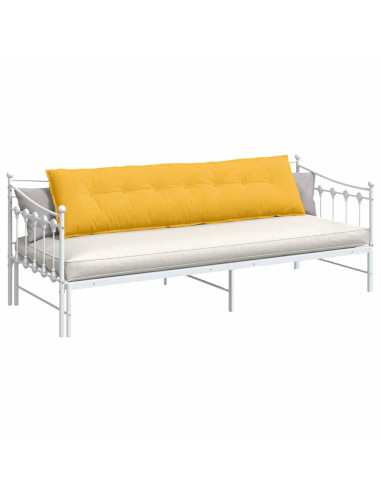 Cuscino per Schiena Giallo Chiaro 200 x 50 cm Tessuto in Cords