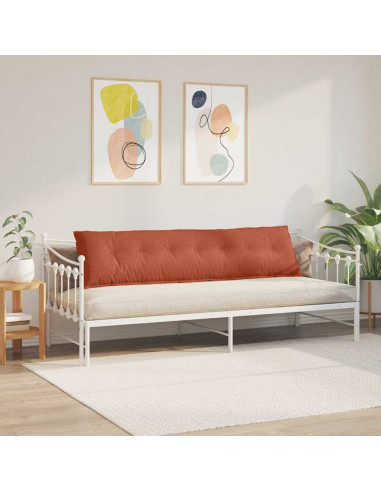 Cuscino per Schiena Rosso Arancio 200 x 50 cm Tessuto in Cords