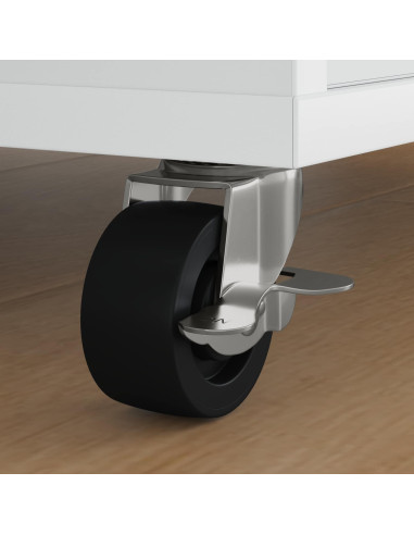 Ruota 12 pcs Nero e argento 50,7 x 50,7 x 24,4 mm Ferro e nylon