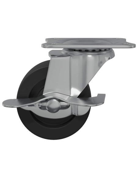 Ruota 12 pcs Nero e argento 50,7 x 50,7 x 24,4 mm Ferro e nylon