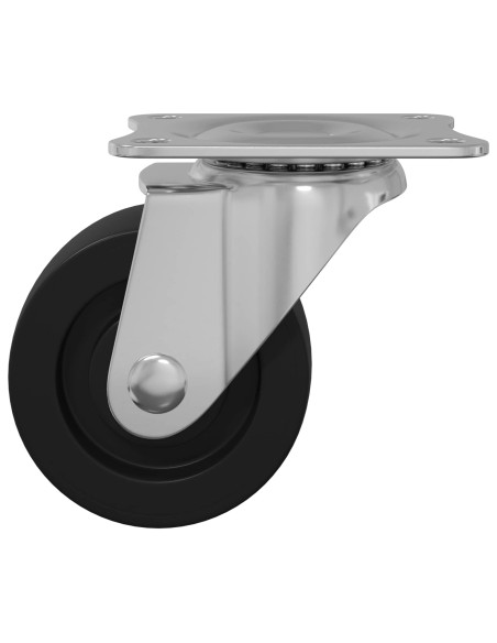 Rullo girevole 2 pcs Argento 60 x 60 x 50 mm Ferro e nylon