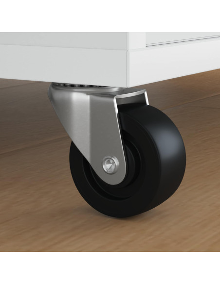 Rullo girevole 12 pcs Argento 60 x 60 x 50 mm Ferro e nylon