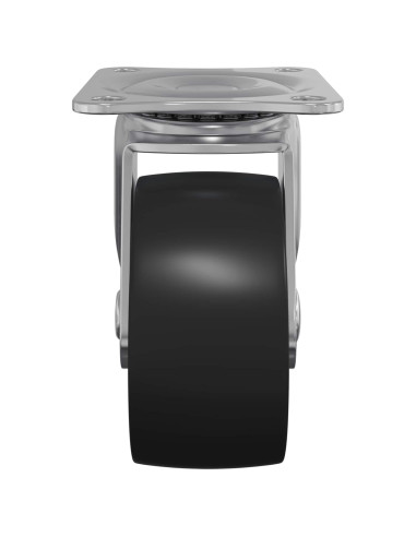 Rullo girevole 12 pcs Argento 60 x 60 x 50 mm Ferro e nylon