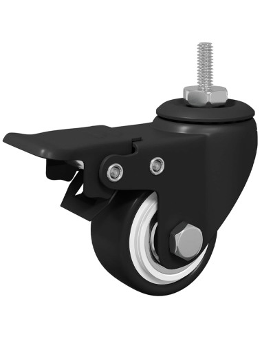 Ruote 12 pcs Nero M6 x 37 mm Ferro e nylon