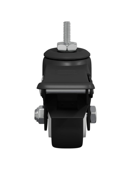 Ruote 12 pcs Nero M6 x 37 mm Ferro e nylon