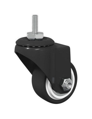 Rullo girevole 12 pcs Nero 40,4 x 40,4 x 19,7 mm Ferro e nylon