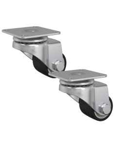 Ruota 2 pcs Argento 44,1 x 44,1 x 1,95 mm Nylon 2