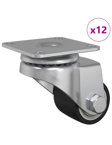 Ruota 12 pcs Argento 44,1 x 44,1 x 1,95 mm Nylon