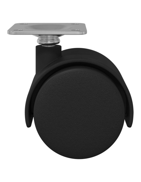 Rullo girevole 2 pcs Nero 39,5 x 39,5 x 37,8 mm Ferro e PP