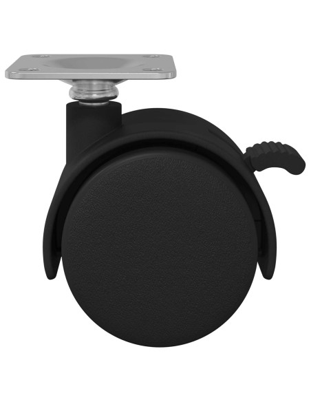 Ruota 12 pcs Nero 39,5 x 39,5 x 37,8 mm Acciaio e polipropilene