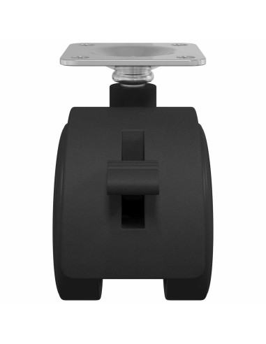 Ruota 12 pcs Nero 39,5 x 39,5 x 37,8 mm Acciaio e polipropilene