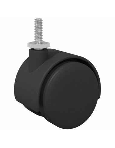 Ruota 2 pcs Nero e Argento 40,1 x 40,1 x 37,8 mm Ferro e PP