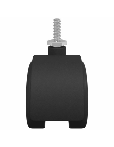 Ruote 2 pcs Nero 40,1 x 37,8 mm PP e Ferro