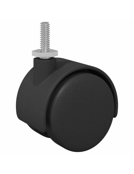 Ruote 12 pcs Nero 40,1 x 37,8 mm PP e Ferro