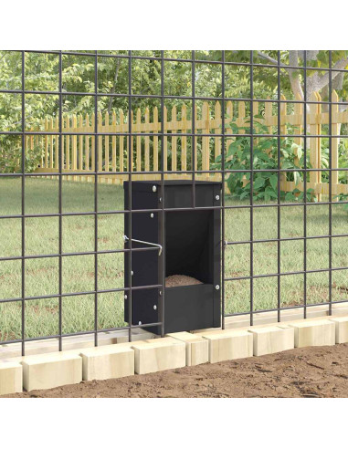 Mangiatore per conigli Nero 12,5 x 12,5 x 25 cm